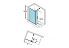 Huppe Walk-in Design Pure 130 chrom sklo čiré Anti Plaque