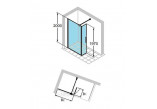Huppe Walk-in Design Pure 130 chrom sklo čiré Anti Plaque