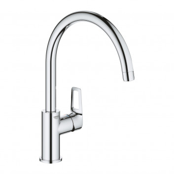 Dřezová baterie Grohe BauLoop, stojící, výška 332mm, otočné výtokové rameno, chrom