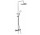 Zastaw sprchový Gessi Emporio, na stěnu, baterie termostatická, horní sprcha 200mm, sluchátko s hadicí 150cm, warm bronze brushed PVD