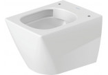 Závěsné wc WC Duravit ME by Starck Compact, 48x36cm, Rimless, bez rantu, připevnění Durafix, bílá
