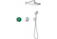 Sprchový systém Hansgrohe Croma E 280 1jet Ecostat E, podomítkový, baterie termostatická, horní sprcha 28x17cm, sluchátko 3-funkční, chrom