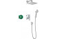 Sprchový systém Hansgrohe Croma 280 1jet Ecostat S, podomítkový, baterie termostatická, horní sprcha 28cm, sluchátko 3-funkční, chrom