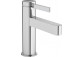 Umyvadlová baterie Hansgrohe Finoris, stojící, páková, 100 s umyvadlovou výpustí Push-Open, černá matnáný