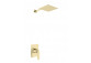 Podomítkový sprchový set Kohlman Experience Gold, s hlavovou sprchou okrągłą 25cm, zlatá lesklá