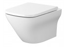 Set B332 Závěsné WC Cersanit Larga Square se sedátkem Slim Wrap, 52x36cm, CleanOn, bílý