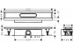 Kompletní sada k montáži standardowego Hansgrohe uBox universal, 70 cm, pro lineární odtok do wyłożenia płytkami