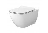 Set B245, Závěsné WC WC Cersanit Virgo, 56x36cm, CleanOn, se sedátkem slim wolnoopadającą, bílý