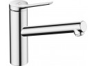 Dřezová baterie Hansgrohe Zesis M33 1jet EcoSmart CoolStart, stojící, výška 239mm, výtokové rameno 220mm, chrom