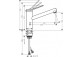 Dřezová baterie Hansgrohe Zesis M33 1jet Eco, stojící, výška 214mm, výtokové rameno 220mm, chrom