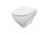 Set B245, Závěsné WC WC Cersanit Virgo, 56x36cm, CleanOn, se sedátkem slim wolnoopadającą, bílý