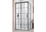 Dveře koutu prysznicowej Radaway Idea Black KDJ Factory, levé, 100cm, posuvné, sklo čiré, profil černá