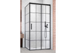 Dveře koutu prysznicowej Radaway Idea Black KDJ Factory, pravé, 110cm, posuvné, sklo čiré, profil černá
