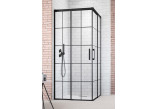 Sprchový kout Radaway Idea Black KDD Factory 100, část levá, 1000x2005mm, posuvné dveře, profil černá