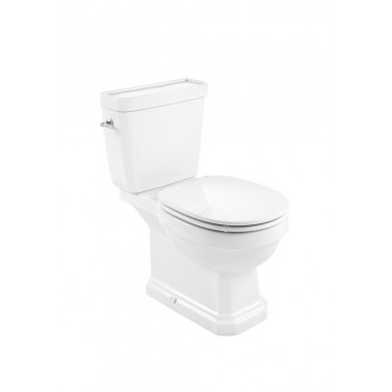 Mísa WC Roca Carmen Rimless do kompaktu 67x37cm odtok dvojitý, bílý- sanitbuy.pl