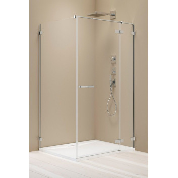 Přední plocha koutu prysznicowej walk-in Radaway Modo New Black IV, 120x200cm, sklo čiré, profil černá