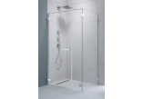 Přední plocha koutu prysznicowej Radaway Arta KDJ II, levý, 140x200cm, sklo čiré, profil Chrome+