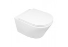 Závěsné wc wc Oltens Jog 52x36 cm, PureRim s povrchem SmartClean se sedadlem s pozvolným sklápěním Slim - bílá