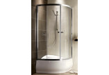 Čtvrtkruhový sprchový kout Radaway Premium A 1900, 80x80cm, rozsuwana, sklo saténové, profil chrom