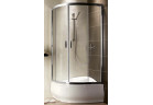 Čtvrtkruhový sprchový kout Radaway Premium Plus A 1700, 80x80cm, rozsuwana, sklo fabric, profil chrom
