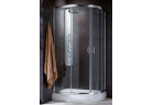 Čtvrtkruhový sprchový kout Radaway Premium Plus E 1900, 90x80cm, rozsuwana, grafitové sklo, profil chrom