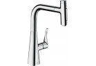 Dřezová baterie Hansgrohe Metris Select M71, páková, výsuvná sprcha, 2jet, sBox - chrom