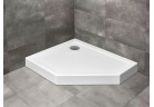 Pětiúhelníková vanička levý s panelem Radaway Doros PT E Compact 100x90cm bílý