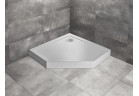 Pětiúhelníková vanička Radaway Doros PT Compact, 100x100cm, akrylátový, stone bílý