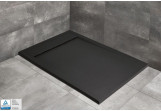 Sprchová vanička pravoúhlý Radaway Teos F, 110x80cm, konglomerát mramorový, černá