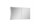 Závěsná skříňka se zrcadlem Elita Premium, 120cm, 2 dvířka, 4 szklane półki, panel LED, šedá