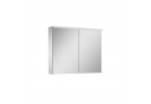 Závěsná skříňka se zrcadlem Elita Premium, 80cm, 2 dvířka, 4 szklane półki, panel LED, šedá