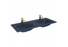 Dvojitá umyvadlo nábytkové Elita Skappa 120 Duo, 121x46cm, přepad, otwory na baterie, navy blue matnáný