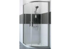 Sprchový kout 1/4 kruh Huppe Classics 2, 800x1000mm, dveře posuvné, výška 2000mm, šířka vstupu 490mm, Anti-Plaque, stříbrný lesklý profil