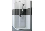 Sprchový kout 1/4 kruh Huppe Classics 2, 1000x1000mm, dveře posuvné, šířka vstupu 570mm, Anti-Plaque, stříbrná profil