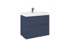 Skříňka pod umyvadlo závěsná Elita Look, 80cm, 2 szuflady, navy blue matnáný