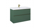 Skříňka pod umyvadlo závěsná Elita Look, 100cm, 2 szuflady, forest green matnáný