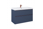 Skříňka pod umyvadlo závěsná Elita Look, 100cm, 2 szuflady, navy blue matnáný