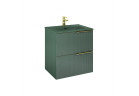 Skříňka pod umyvadlo Elita Soho, 60cm, 2 szuflady, forest green matnáný