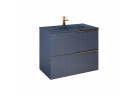 Skříňka pod umyvadlo Elita Soho, 80cm, 2 szuflady, navy blue matnáný