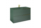 Skříňka pod umyvadlo Elita Soho, 100cm, 2 szuflady, forest green matnáný