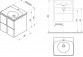 Závěsná skříňka Ravak SD Balance 500, 50 x 46 cm, bílá