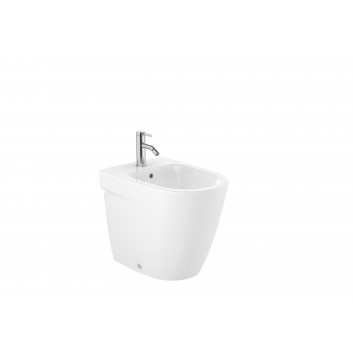 Mísa WC závěsná Roca Ona, 53x36cm, Rimless, se sedadlem s pozvolným sklápěním, bílý