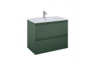 Skříňka pod umyvadlo Elita Split, 80cm, 2 szuflady, forest green matnáný