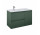Skříňka pod umyvadlo Elita Split, 100cm, levé, 2 szuflady + koš cargo, forest green matnáný