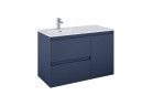 Skříňka pod umyvadlo Elita Split, 100cm, levé, 2 szuflady + koš cargo, navy blue matnáný