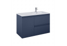 Skříňka pod umyvadlo Elita Split, 100cm, pravé, 2 szuflady + koš cargo, navy blue matnáný