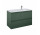 Skříňka pod umyvadlo Elita Split, 100cm, pravé, 3 zásuvky, forest green matnáný