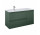 Skříňka pod umyvadlo Elita Split, 120cm, levé, 2 szuflady + koš cargo, forest green matnáný