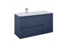 Skříňka pod umyvadlo Elita Split, 120cm, levé, 2 szuflady + koš cargo, navy blue matnáný