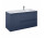 Skříňka pod umyvadlo Elita Split, 120cm, pravé, 2 szuflady + koš cargo, navy blue matnáný